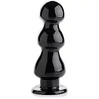 Master Series Three Bumps Butt Plug Large 10.6 Inch Black