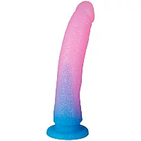 Baseks Gradient Glitter Large Blue Dildo 8.9 Inch Blue