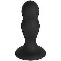 Sinful Jiggle Medium Black Butt Plug 4.3 Inch Black