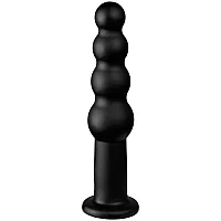 Obaie XL Beaded Anal Dildo 10.9 Inch Black