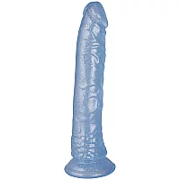 Baseks Glitter Dildo 8.1 Inch Blue