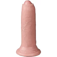 King Penis Uncut Realistic Dildo 7.3 Inch Nude