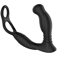 Nexus Simul8 Prostate Vibrator with Penis Ring 8.5 Inch Black