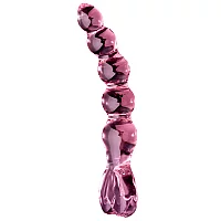Icicles No 43 Heart Glass Dildo 7.9 Inch Pink