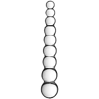 Icicles No 2 Beaded Glass Dildo 8.5 Inch Clear