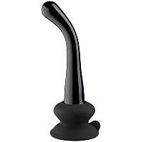 Icicles No. 87 Hand Blown Glass Massager Black