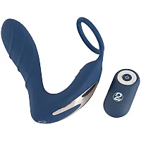 You2Toys Vibrating Prostate Stimulator with Penis Ring 5.5 Inch Blue