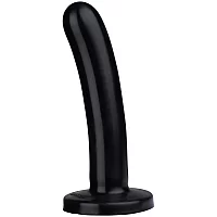 Tantus Silk Silicone Dildo Medium 5.3 Inch Black