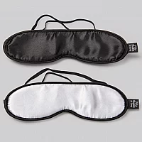 Fifty Shades of Grey No Peeking Soft Twin Blindfold Set Silver