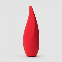 Red Hot Rechargeable Silicone Flickering Tongue Vibrator Red