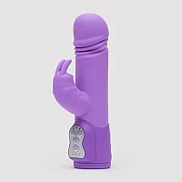 Lovehoney Dream Rabbit Rechargeable Silicone Thrusting Rabbit Vibrator Purple