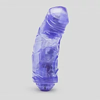 Dual Motor Rechargeable Extra Girthy Realistic Dildo Vibrator 8 Inch Purple