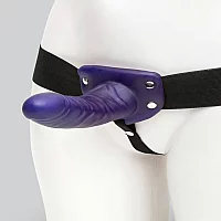 Lovehoney Perfect Partner Unisex Hollow StrapOn 6 Inch Purple