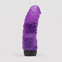 BASICS Classic Realistic Dildo Vibrator 6.5 Inch Purple
