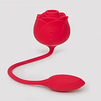 Lovehoney Rose Glow 2in1 Clitoral Suction Stimulator with Egg Vibrator Red