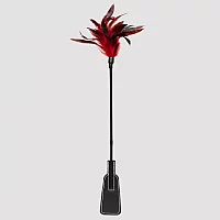 Sex and Mischief 2in1 Feather Tickler Riding Crop Red