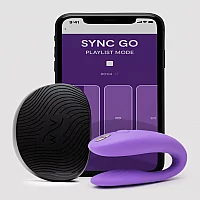 WeVibe Sync Go App Controlled Rechargeable Clitoral and GSpot Vibrator Purple
