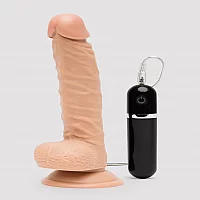 Lifelike Lover Classic Realistic Dildo Vibrator 8 Inch Flesh Tan