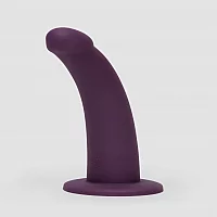 Lovehoney Velvet Dream Rechargeable Liquid Silicone Vibrating Dildo 7 Inch Purple