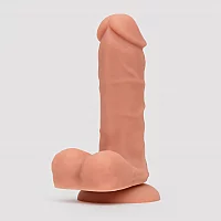 Lifelike Lover Classic DualDensity Silicone Dildo with Balls 8 Inch Flesh Tan Flesh Tan