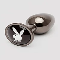 Playboy Tux Small 2.5 Inch Metal Butt Plug Silver