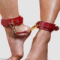 Taboom Bondage in Luxury Ankle Cuffs Red