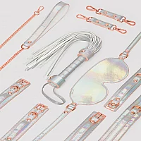 Cosmo Bondage Holographic Restraints Kit 6 Piece Silver