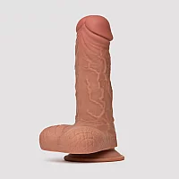 Working Stiff The Thrusting Jack Hammer 8.25 Inch Realistic Silicone Vibrating Dildo Flesh Tan