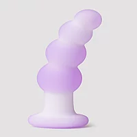 Lavender Haze Beaded Curved Vibrating Anal Probe Purple