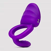 Closer Intimate Passion Rechargeable Dual Stimulation Cock Ring Purple