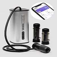 VacuGLIDE 2 by Autoblow SuctionAided A.I. Milking Machine Silver