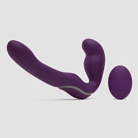 Desire Luxury Rechargeable Remote Control Strapless StrapOn Purple