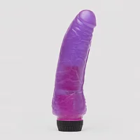 BASICS Slimline Realistic Dildo Vibrator 8 Inch Purple