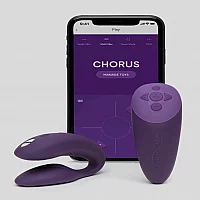 We Vibe Chorus App and Remote Controlled Rechargeable Couple s Vibrator Purple