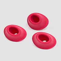 Womanizer Vibrator Replacement Heads Medium 3 Pack Red