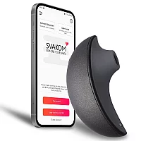 Svakom Pulse Galaxie App Controlled Rechargeable Suction Vibrator Black