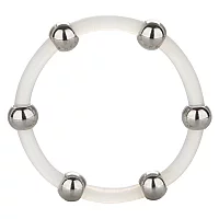 Steel Beaded Silicone Cock Ring XL 2 Inch
