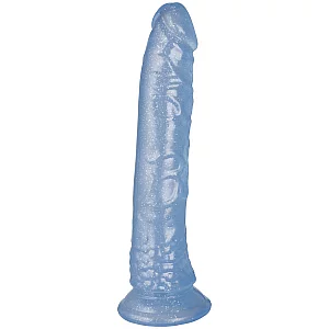 Baseks Glitter Dildo 8.1 Inch Blue