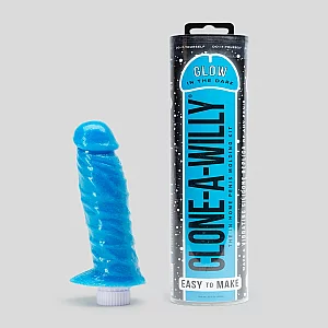 CloneAWilly Glow In The Dark Vibrator Moulding Kit Blue Blue