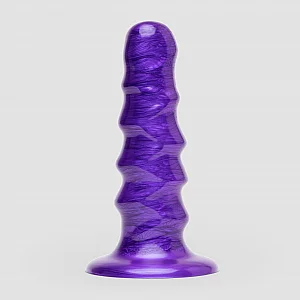 Lovehoney New Wave Metallic Wavy Textured Dildo 6.5 Inch Purple