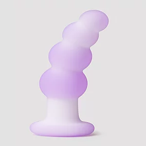 Lavender Haze Beaded Curved Vibrating Anal Probe Purple