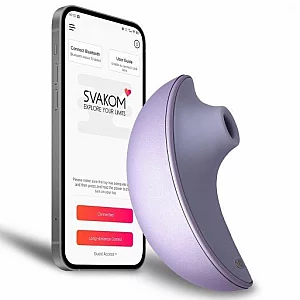 Svakom Pulse Galaxie App Controlled Rechargeable Suction Vibrator Lilac
